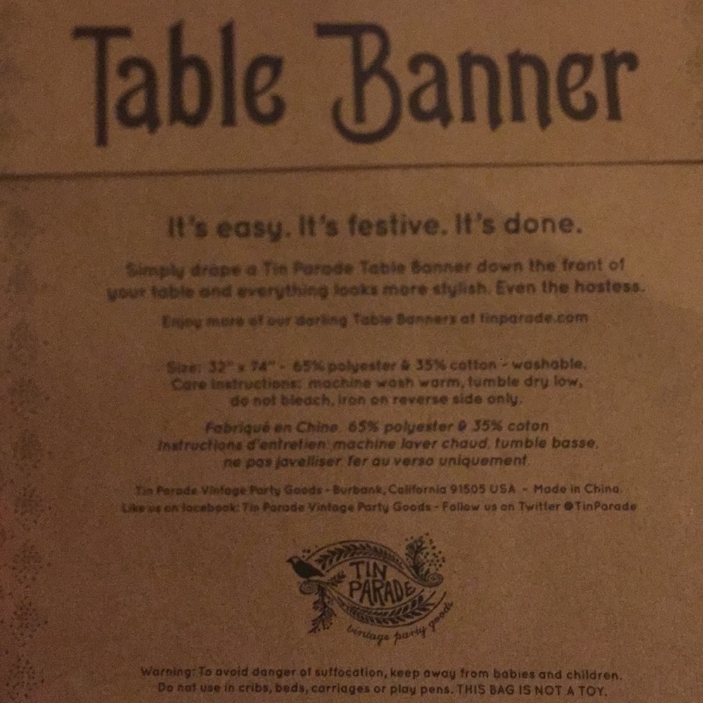 Table Banner - Picture 5 of 5